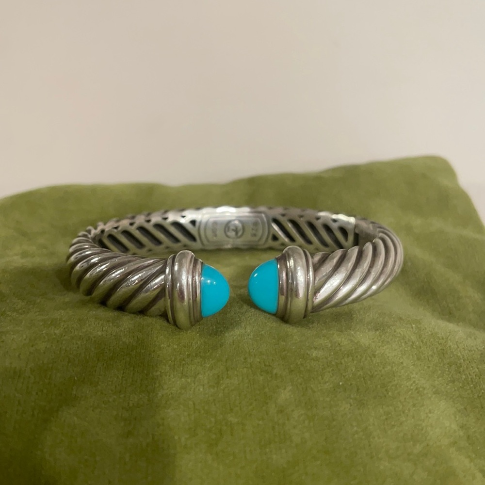 David Yurman Sterling Silver Turquoise Bracelet